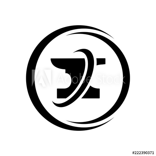 500x500 Blacksmith Logo Industry Icon Steel Symbol Vector