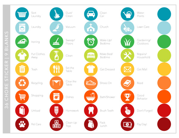 600x464 Printable Chore Chart Stickers! The Homes I Have Made
