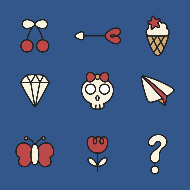 626x626 Cute Icon Stickers Vector Free Download