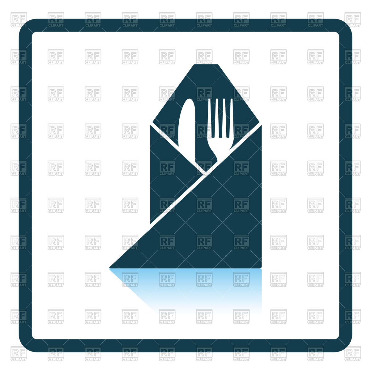 1200x1200 Fork And Knife Wrapped Napkn Vector Image Of Icons