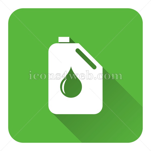 600x600 Oil Can Flat Icon With Long Shadow Vector