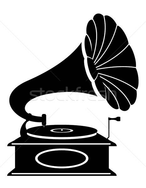 466x600 Gramophone Old Retro Vintage Icon Stock Vector Illustration Vector