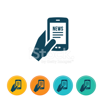 440x440 News On Smartphone Icon Stock Vector