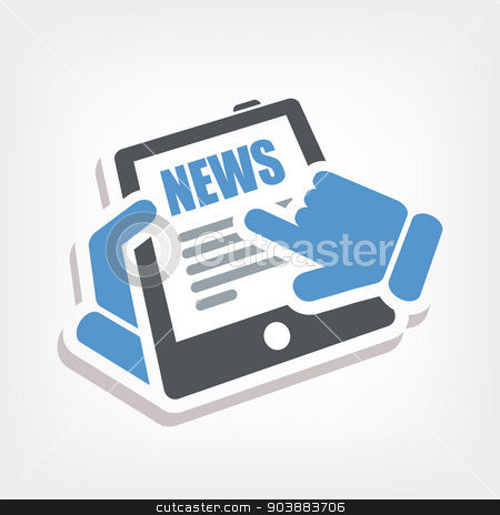 450x464 Web News Icon Stock Vector