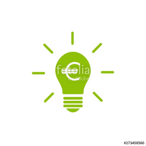 500x500 Green Bulb With Rays And Euro Sign Flat Icon Isolated On White