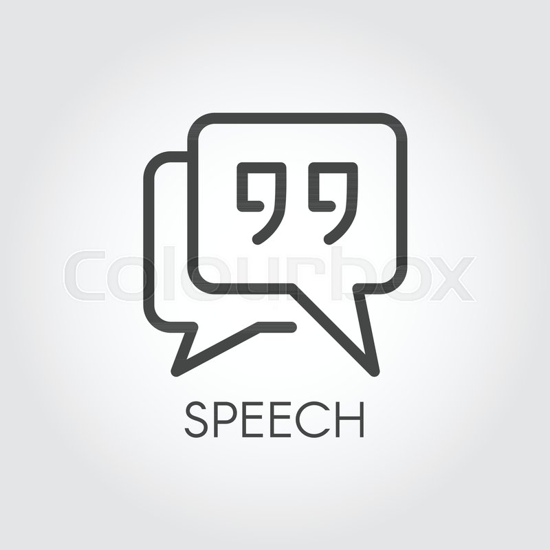800x800 Bubble Speech Quote Outline Icon Stock Vector Colourbox