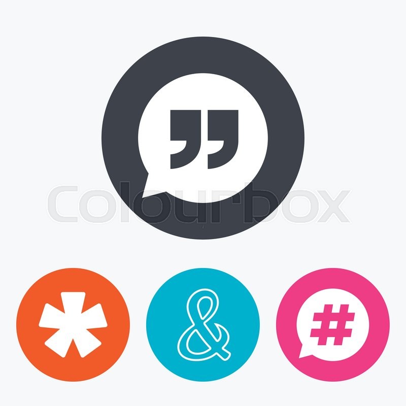800x800 Quote, Asterisk Footnote Icons Stock Vector Colourbox