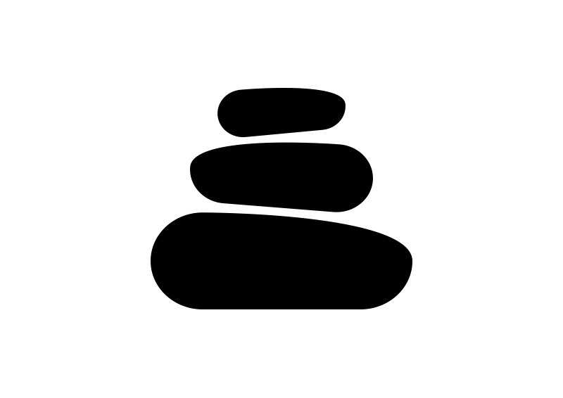 800x566 Black Simple Spa Stones Vector Icon