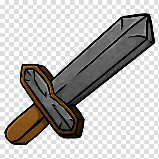 512x512 Minecraft Icon Stone Sword, Brown And Gray Sword Illustration