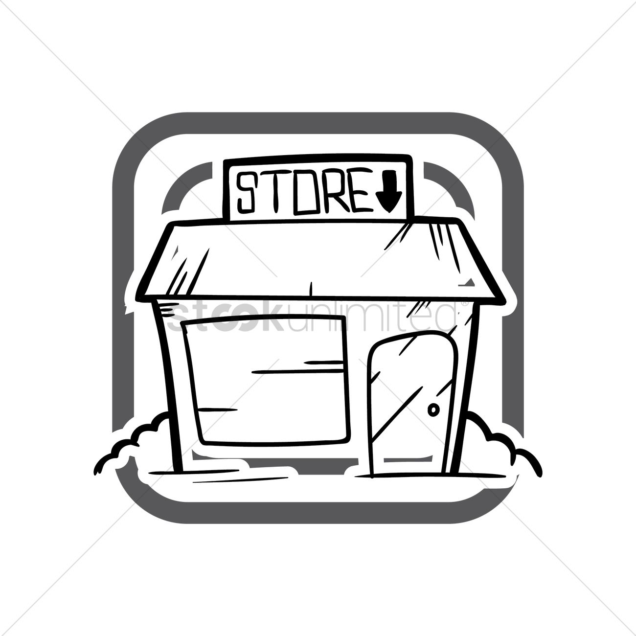 1300x1300 Store Icon Vector Image