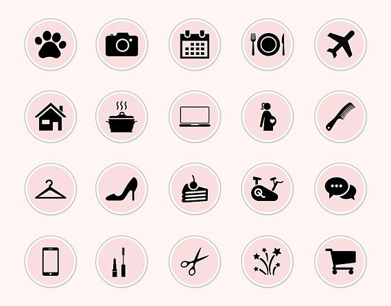 570x446 Light Pink Instagram Story Highlights Icons, Instagram Stories