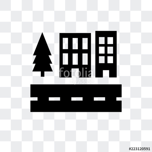 500x500 Street Icon Isolated On Transparent Background Modern