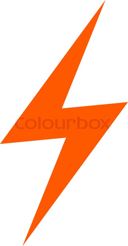 416x800 Electric Strike Icon On A White Stock Vector Colourbox