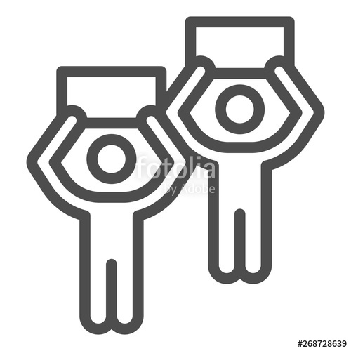 500x500 Protesters Flat Icon People With Banners Blue Icons In Trendy