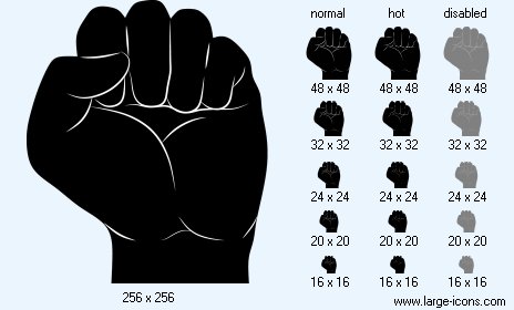 464x280 Strike Icon Image Black Hand Icons