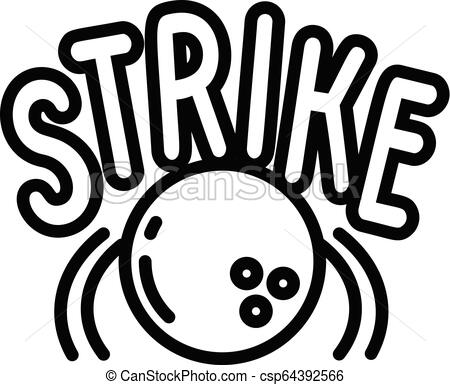 450x385 Bowling Strike Icon, Outline Style Bowling Strike Icon Outline