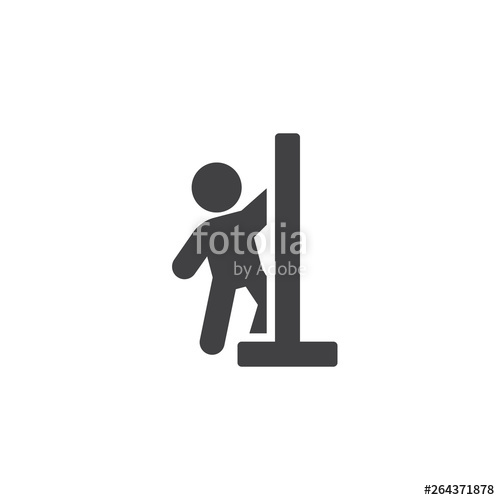 500x500 Pole Dancer Vector Icon Strip Club Filled Flat Sign For Mobile