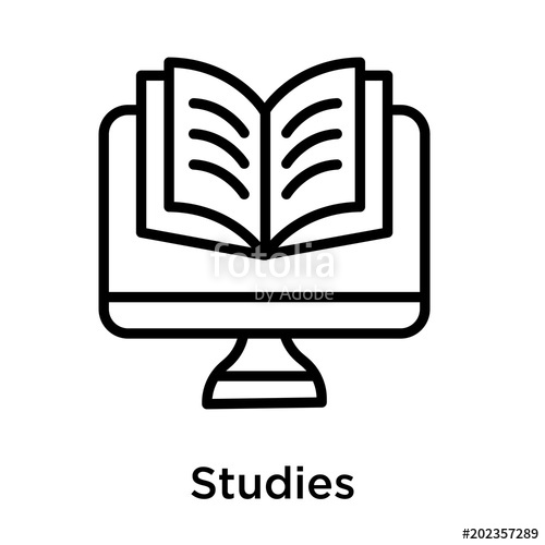 Studies Icon Isolated On White Background Stock Image And Royalty 500x500 Studies Icon Isolated On White Background Stock Image And Royalty