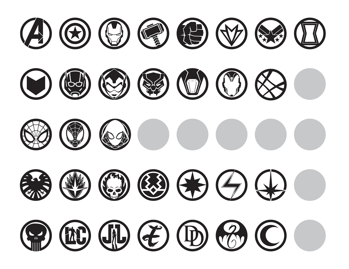 1200x927 Marvel Icons Style Guide On Behance