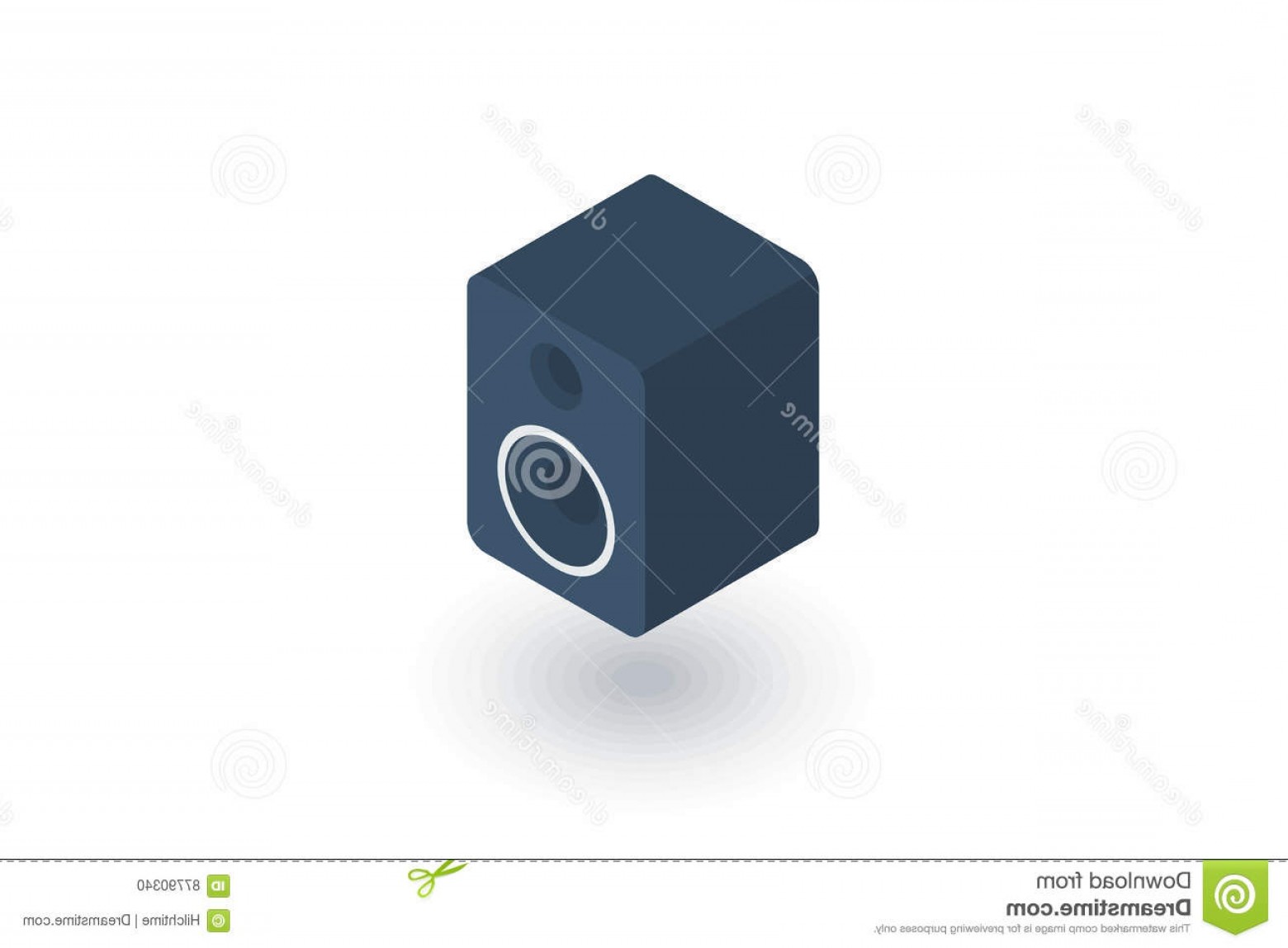 1560x1148 Stock Illustration Subwoofer Speaker Isometric Flat Icon D Vector
