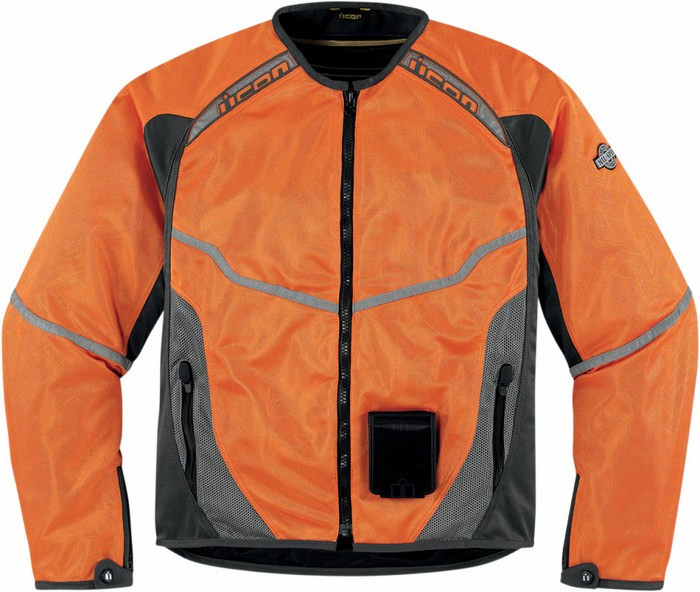 700x592 Summer Mesh Motorcycle Jacket Icon Anthem Orange Fluo