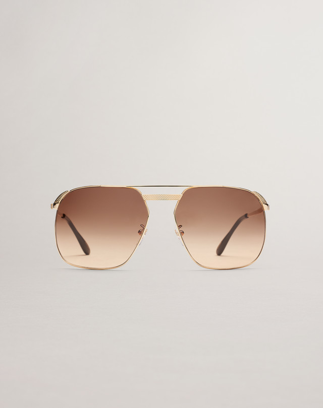 640x810 Men's Brown Classic Icon Metal Frame Sunglasses Dunhill Uk