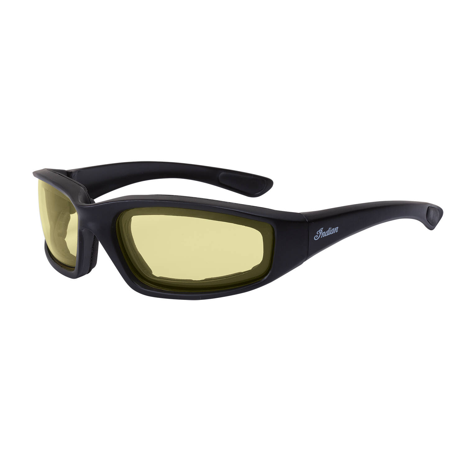 1500x1500 Riding Icon Sunglasses With Yellow Lens, Black Indian Motorcycle