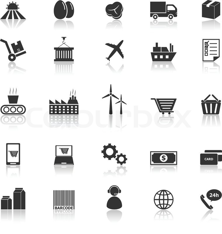 760x800 Supply Chans With Reflect On Stock Vector Colourbox