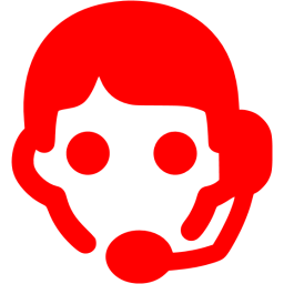 256x256 Red Online Support Icon
