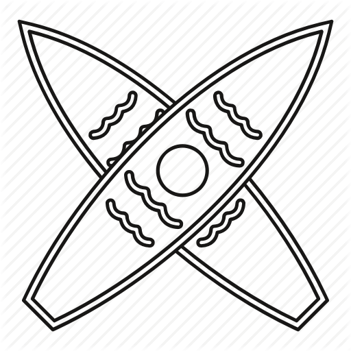512x512 Board, Line, Outline, Sport, Surf, Surfboards, Two Icon