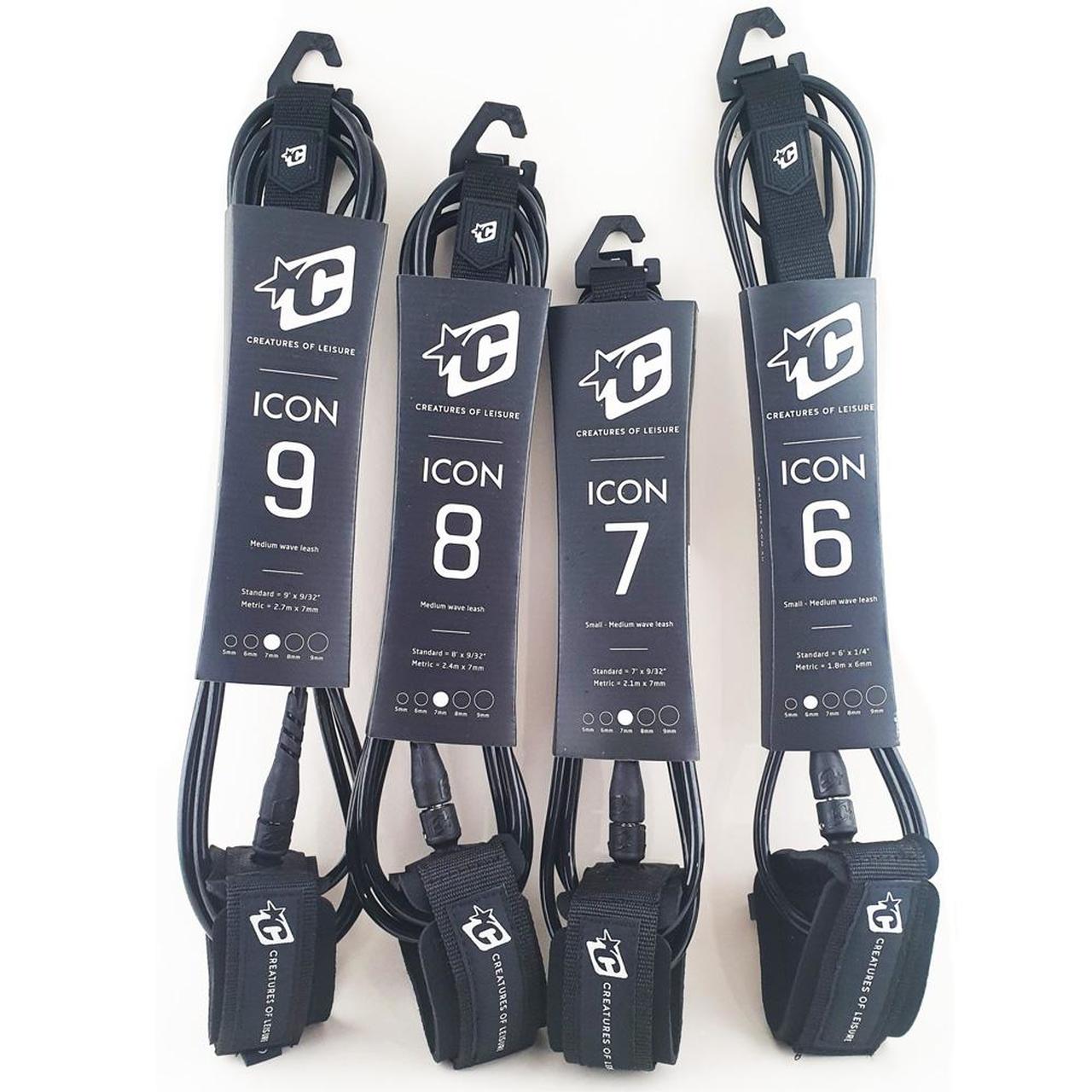 1280x1280 Icon Surfboard Surfing Leash Creatures Of Leisure In Black