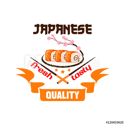 Japanese Restaurant Icon Sushi, Chposticks 500x500 Japanese Restaurant Icon Sushi, Chposticks