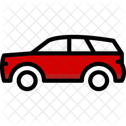256x256 Suv Icon Of Colored Outline Style