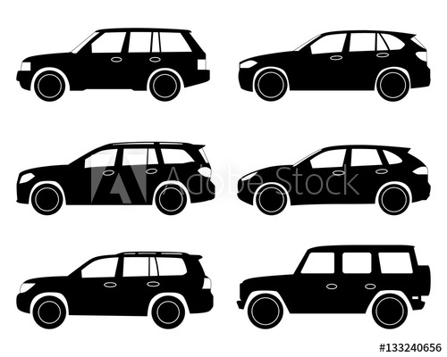 500x400 Car Icon Suv Set