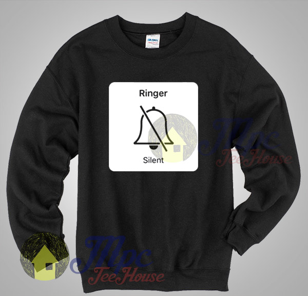 600x577 Iphone Ringer Silent Icon Sweatshirt