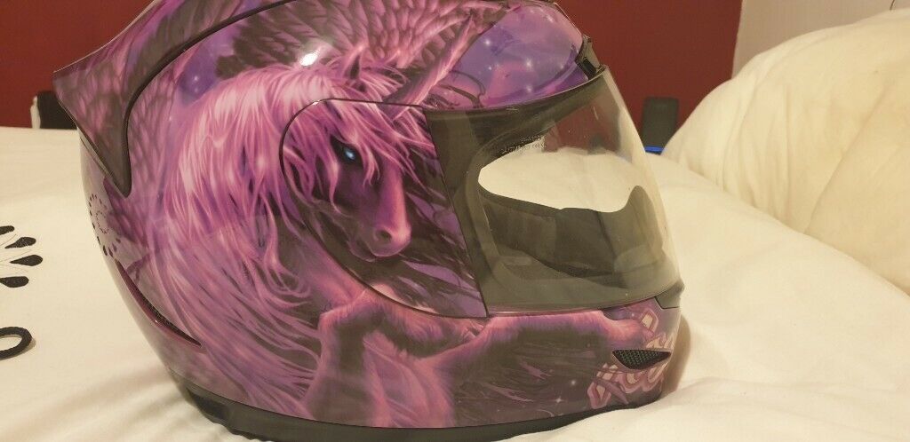 1024x498 Icon Airmada Sweet Dream Pink Purple Unicorn Helmet