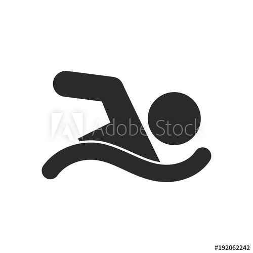 500x500 Flat Design Man Is Swimming In The Swimming Pool Swimming Icon