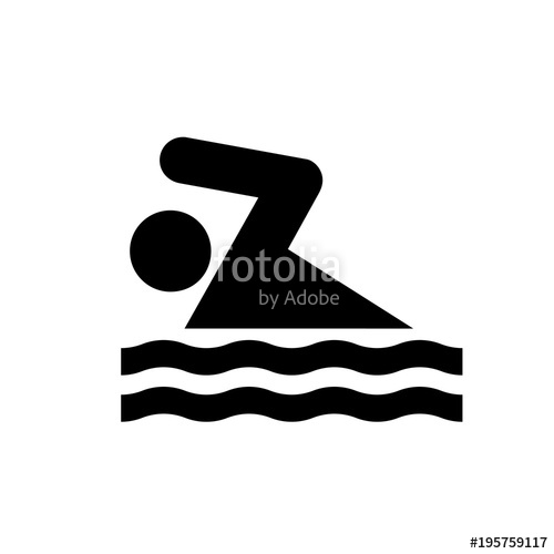 500x500 Swimming Icon Swim Vector Symbol Swimmer Illustration Isolated