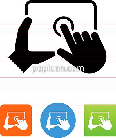 400x475 Hands Making A Tablet Selection Icon