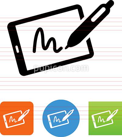 400x447 Smartpen With Tablet Icon