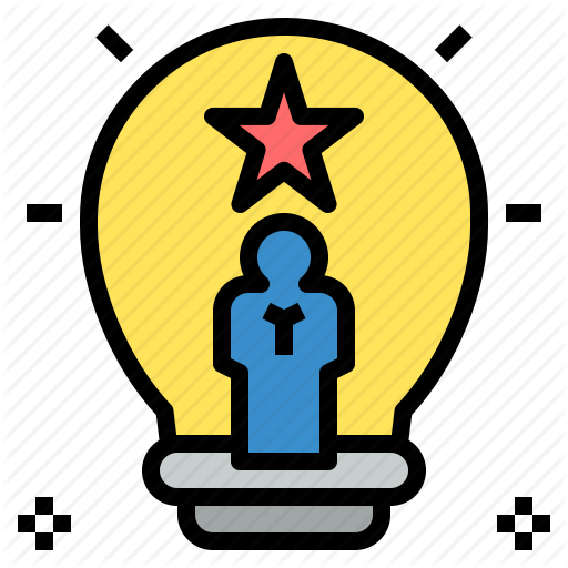 512x512 Bulb, Genius, Idea, Light, Skill, Star, Talent Icon