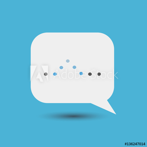 500x500 Typing Speech Bubble Icon Talk Bubble Vector Writing Vector