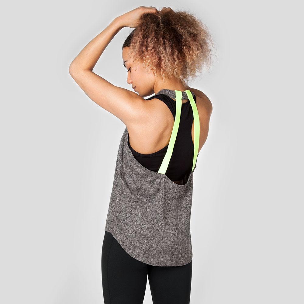 1000x1000 Icon Women's Open Back Training Tank Charcoal Bear Strength