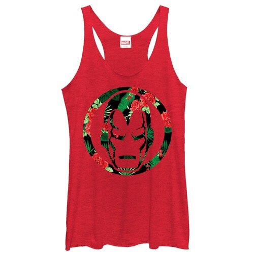 500x500 Iron Man Floral Icon Tank Top Juniors T Shirt