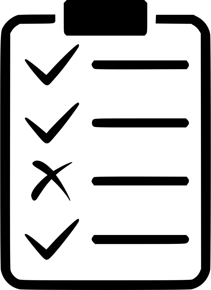 712x980 Form Application Test Clipboard Check List Tasks Audit Png