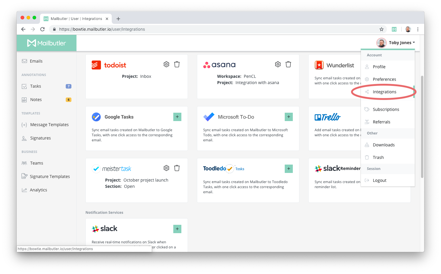1476x919 How Do I Link Mailbutler To Toodledo Tasks Mailbutler Support