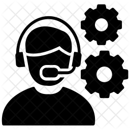 256x256 Technical Support Service Icon Of Glyph Style
