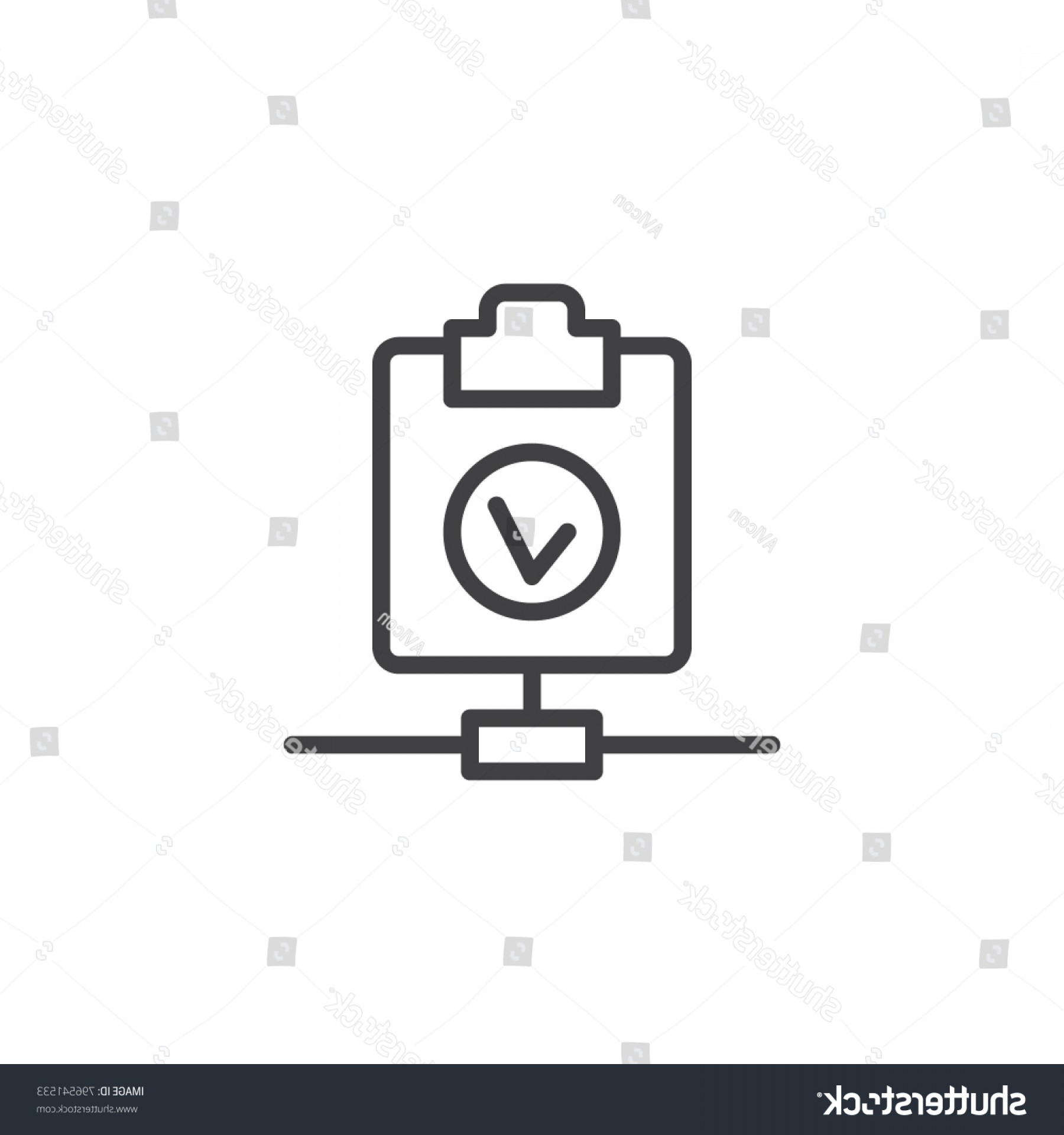 1800x1920 Network Clipboard Checked Line Icon Outline Soidergi