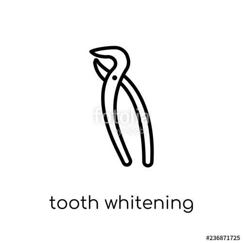 500x500 Tooth Whitening Icon Trendy Modern Flat Linear Vector Tooth