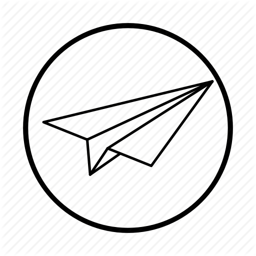 512x512 Airplane, Fly, Plane, Telegram Icon
